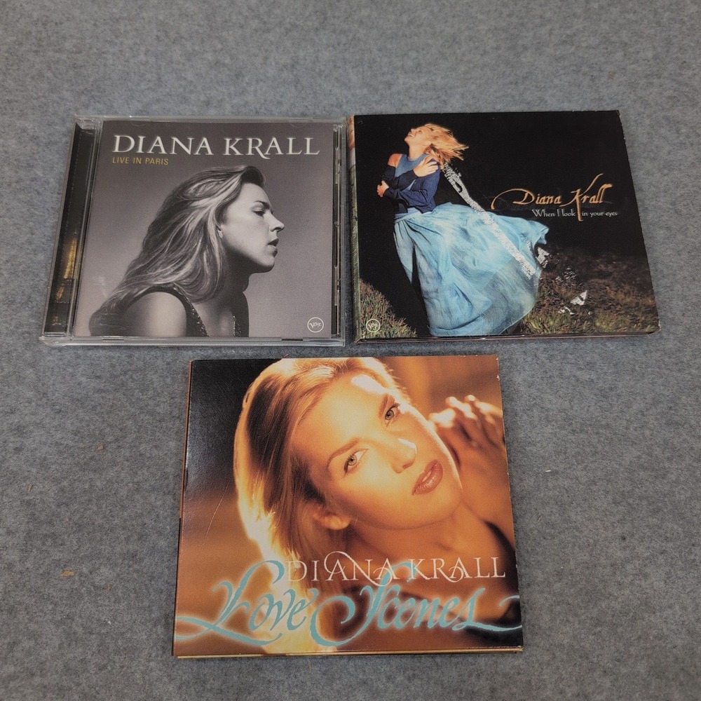 Diana Krall CD Lot Live in Paris When I Look in Your Eyes Love Scenes Jazz 3pk